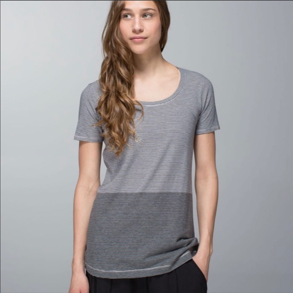 Lululemon Every Yogi Striped Colorblock Tee